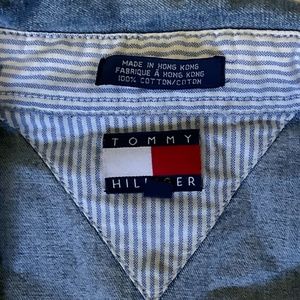Vintage Tommy Hilfiger Denim Dress Button Up Size 12